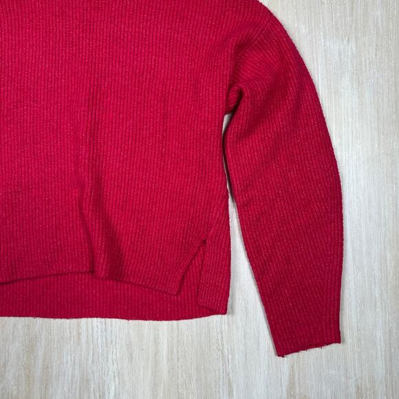 Abercrombie & Fitch Red Turtleneck Soft Ribbed Casual Pullover Knit Sweater XS - Picture 3 of 11